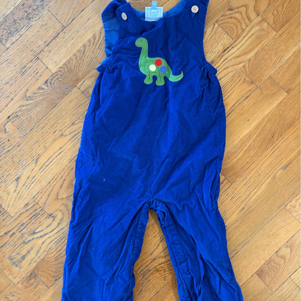 Little English Royal Blue Jon Jon  with Green Dinosaur